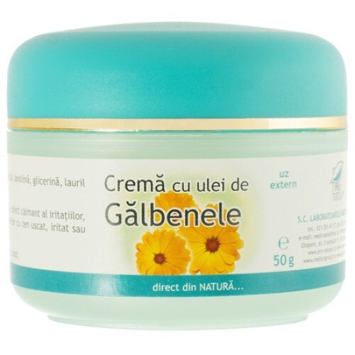 Crema cu ulei de galbenele, 50g, Laboratoarele Medica
